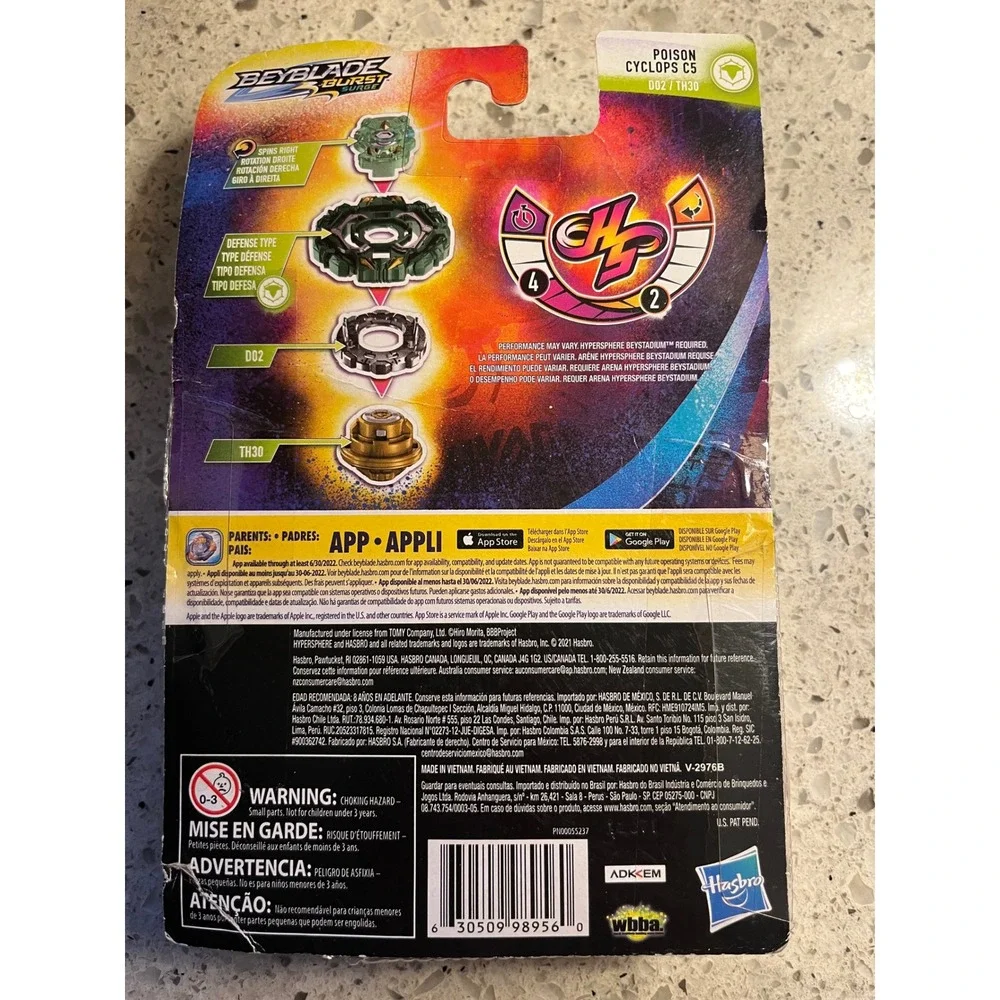 Beyblade Burst Surge Hypersphere Poison Cyclops C5 Hasbro F0622 D02 TH30 New